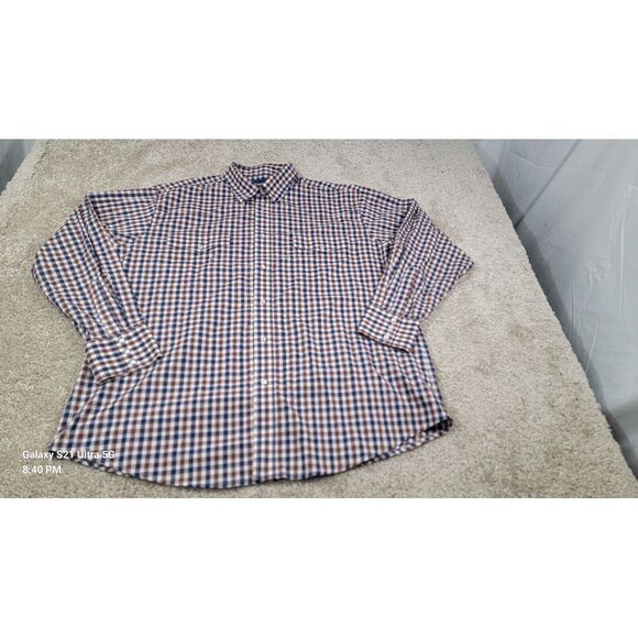 Wrangler Other - Wrangler Shirt Mens XXL Red Blue Plaid Western Pearl Snap Long Sleeve Cowboy